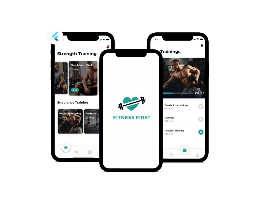 Fitness first flutter mobile app development