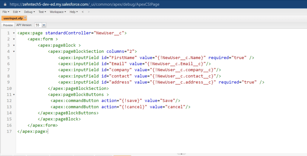 Visualforce page in salesforce