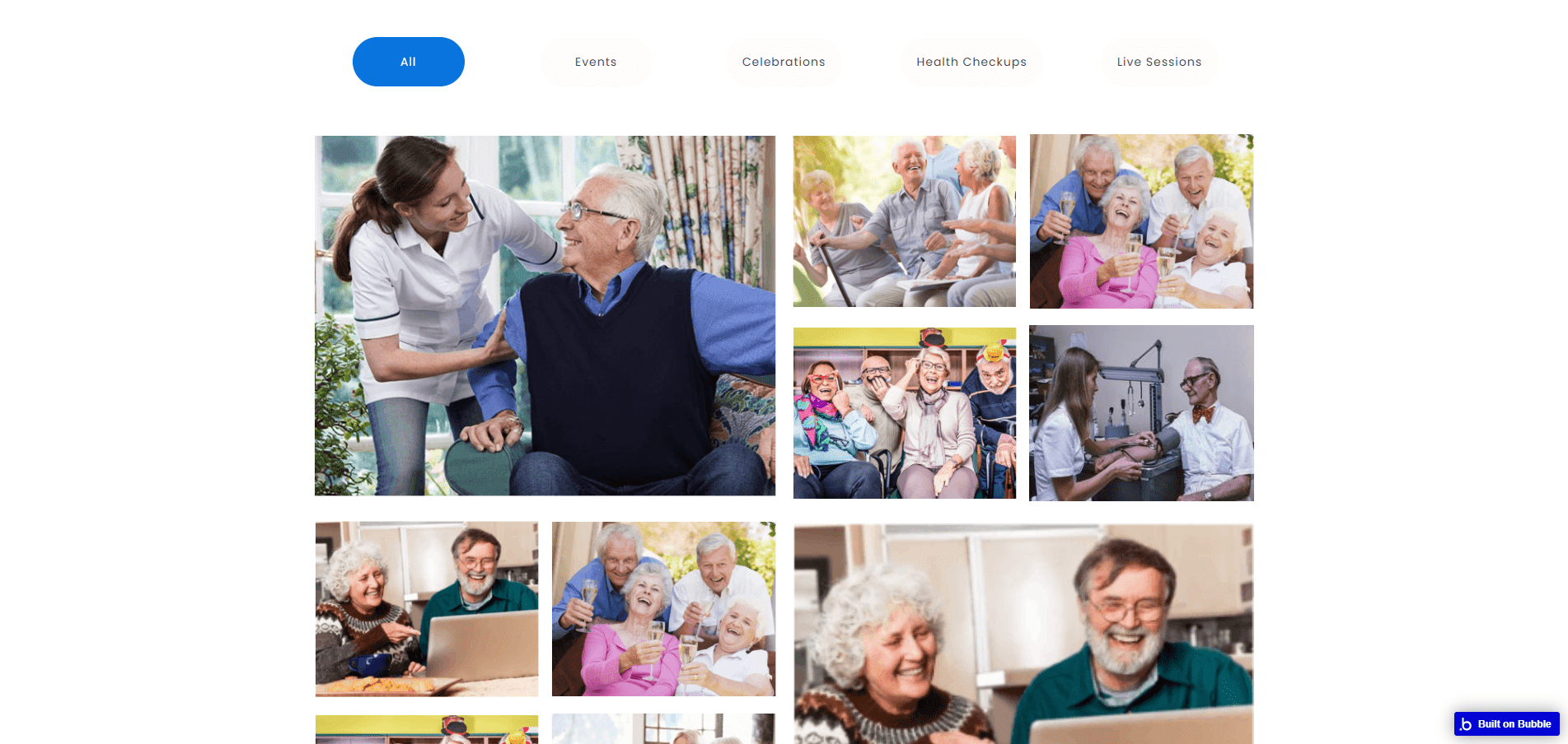 Senior Living – Bubble.io Site Design and Development
