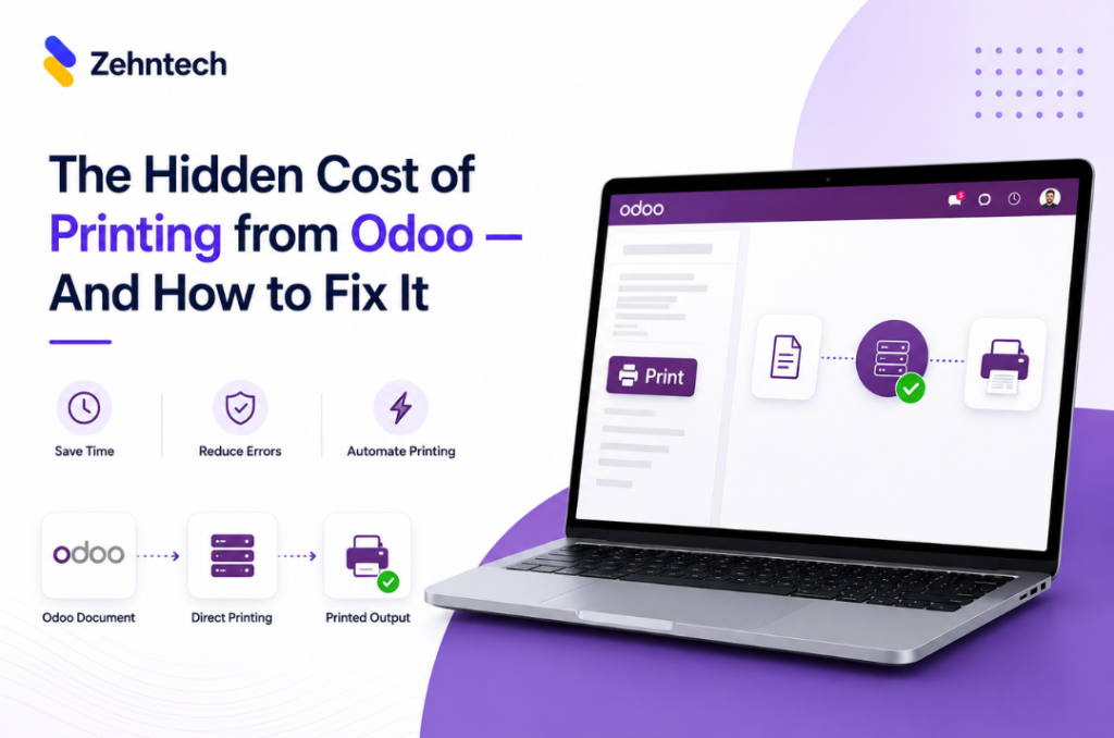 Odoo direct printing workflow showing one click printing without PDF download or printer selection (1)