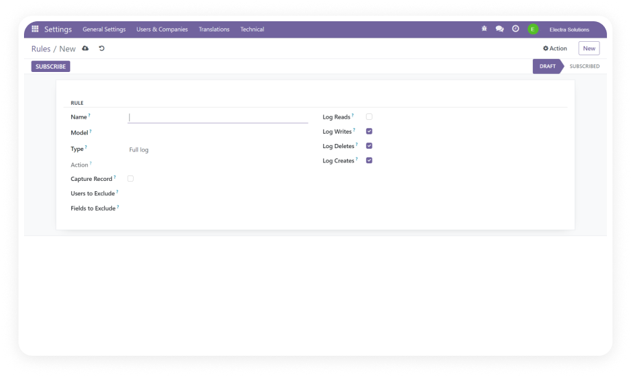 Advanced Audit Log