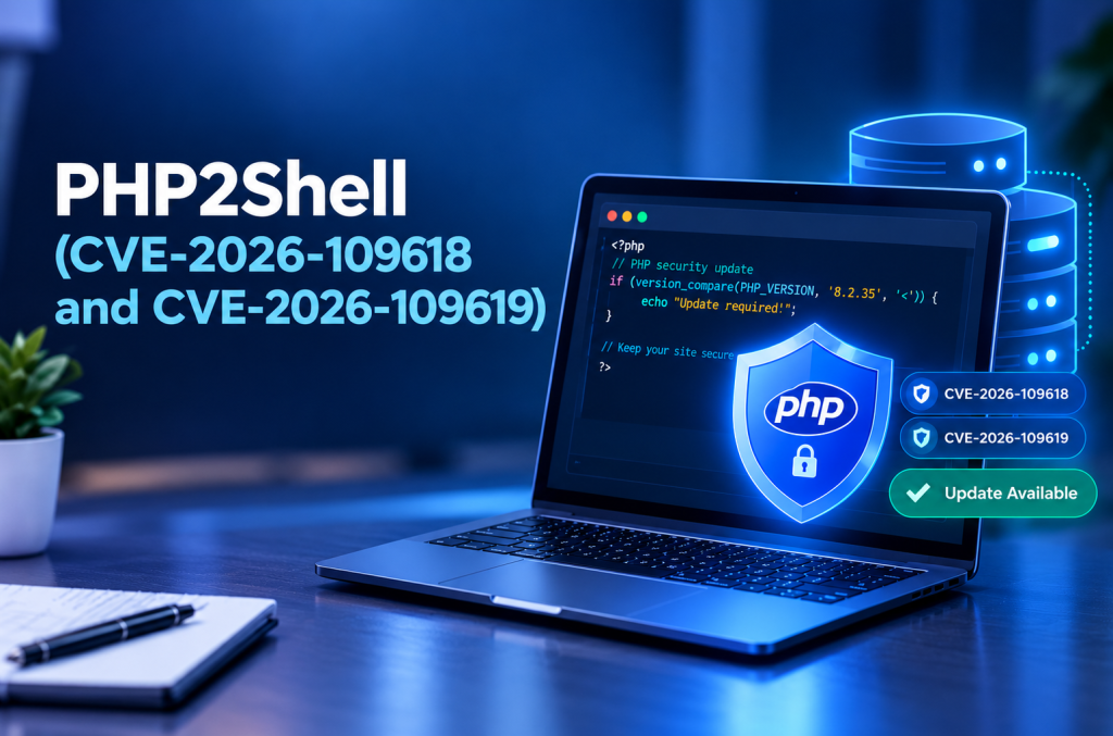 PHP2Shell Security Update Banner.